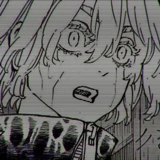 🌟 TOKYO Аниме, Манга, Черно-белый, Японский, Персонаж, Потертый, Грустный telegram sticker