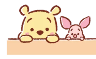 😐 Winnie the Pooh Винни Пух, Пятачок, Мультфильм, Милый, Дружелюбный telegram sticker