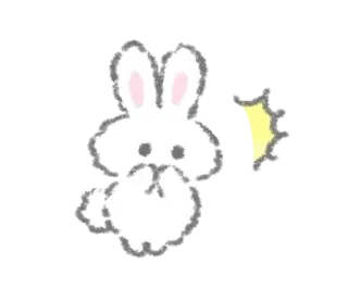 🕯 lapin, lapinou, mignon, animal, doux, kawaii telegram sticker
