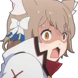 😱 Felix Argyle Re:Zero Anime, Orecchie da gatto, Sorpreso, Carino, Felix Argyle, Re Zero telegram sticker