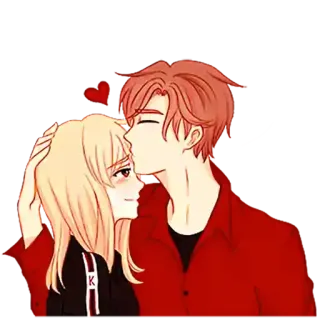 ❤️ Dibujos animados, Anime, Pareja, Amor, Romance, Beso, Citas telegram sticker