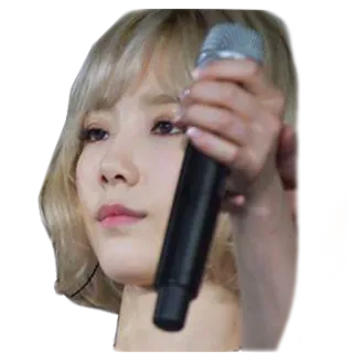 😑 женщина, микрофон, певица, портрет telegram sticker