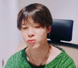 😞 Jimin K-Pop, BTS, Jimin, singer, artist telegram sticker