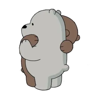 🙆 クマ, 漫画, ハグ telegram sticker