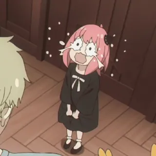 😭 Anya Forger Spy x Family Anime, Kartun, Spy x Family, Anya Forger, Menangis, Meme, Lucu whatsapp sticker