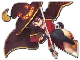 😎 Megumin Konosuba Anime, Megumin, Konosuba, Mage, Magie d'explosion, Waifu whatsapp sticker