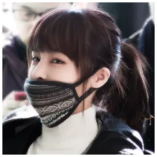 😏 wanita, masker, orang, masker wajah, asia telegram sticker