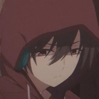 ➖ anime, hoodie, anime character, animated, cartoon telegram sticker