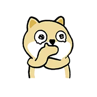 😢 狗, 哭, 伤心, 眼泪, 表情符号, 卡通 whatsapp sticker