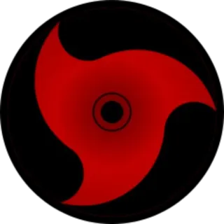 👁 万花筒写轮眼, 眼睛, 红色, 黑色, 动漫, 眼力 telegram sticker