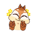 ☺️ sticker, squirrel, animal, cartoon telegram sticker