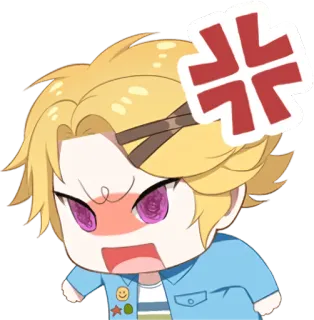😡 marah, chibi, kartun, anime telegram sticker