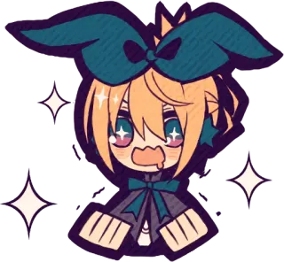 🤤 anime, cute, chibi, sparkles, cartoon, kawaii telegram sticker