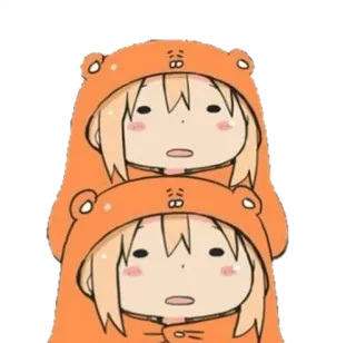 🌟 Umaru Doma Himouto! Umaru-chan umaru, anime, słodki, kreskówka, bluza whatsapp sticker