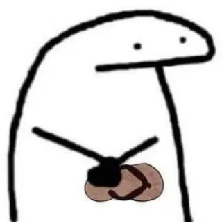 🤝 florkofcows, Cartone animato, Omino stilizzato, Umorismo, Meme telegram sticker
