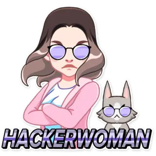 Hackerwoman @paradisecurity whatsapp stickers