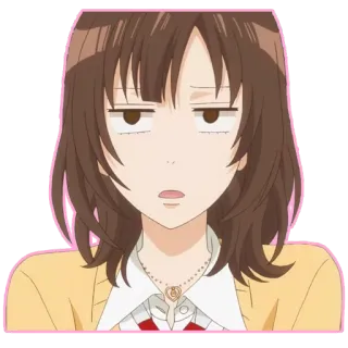 😒 anime, girl, expression, bored, character, cartoon whatsapp sticker