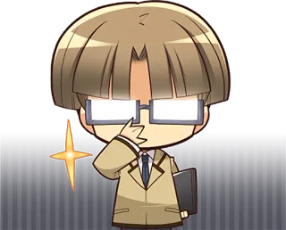 😎 Anime, Nhân vật, Kính, Áo vest telegram sticker