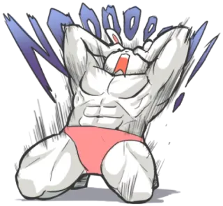 😫 MOOO Muskel, Tier, Hase, Cartoon, Bauchmuskeln whatsapp sticker