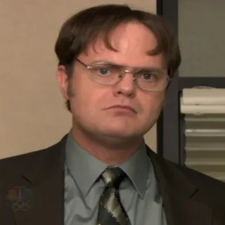 😠 Dwight Schrute The Office Dwight Schrute, The Office, Acara TV, Komedi, NBC whatsapp sticker