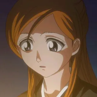😦 Orihime Inoue Bleach anime, girl, sad, Orihime Inoue, Bleach telegram sticker