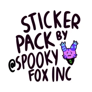 👨‍🎨 STICKER PACK BY @SPOOKY FOX INC telegram sticker