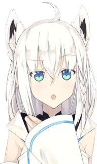 🌽 Shirakami Fubuki Hololive anime, vtuber, kawaii, girl, fox, hololive telegram sticker