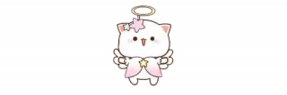 🫖 Malaikat, Kawaii, Lucu, Kucing, Kartun, Stiker telegram sticker