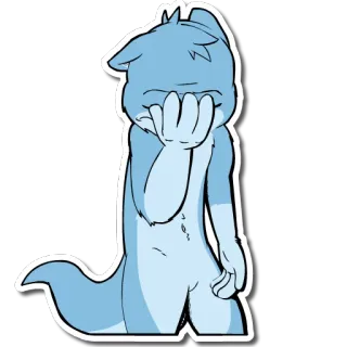 🤦‍♂️ dibujos animados, animal, personaje, lindo, pegatina, ilustración whatsapp sticker