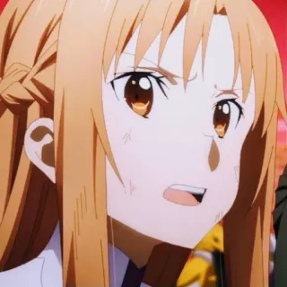🥰 Asuna Yuuki Sword Art Online Аниме, Манга, Девушка, Лицо, Sword Art Online, Асуна, Персонаж telegram sticker