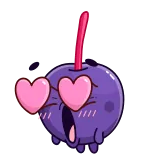 😍 frutta, amore, cuore, cartone animato, carino, adesivo telegram sticker