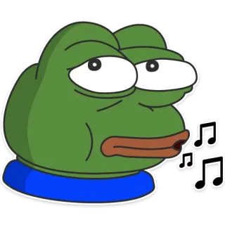 🎼 Pepe the Frog frog, pepe, meme, music, chill telegram sticker