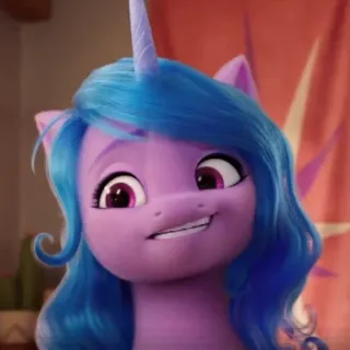 🐴 Izzy Moonbow My Little Pony: A New Generation カートゥーン, ポニー, 可愛い, 紫, マイリトルポニー, イジー・ムーンボウ, アニメ telegram sticker
