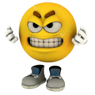 😡 arrabbiato, emoji, contrariato, cartone animato whatsapp sticker