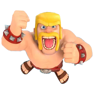 ⛓ Barbarian Clash of Clans barbare, Clash of Clans, jeu mobile, en colère whatsapp sticker