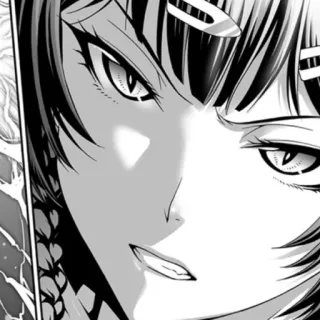 👿 Manga, Anime, Personnage, Portrait, Illustration, Femme whatsapp sticker