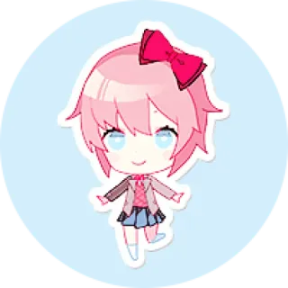 🧡 Sayori Doki Doki Literature Club! Anime, Chibi, Fofo, Sayori, DDLC, Doki Doki Literature Club! telegram sticker