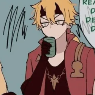🍡 Thoma Genshin Impact Anime, Gra, Genshin Impact, Thoma, Postać, Blond Włosy telegram sticker