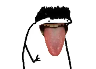 😛 Dibujo animado, Personaje, Boca, Lengua, Expresión, Divertido, Criatura whatsapp sticker