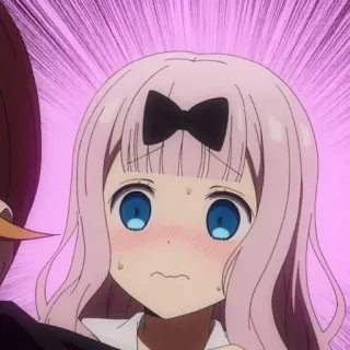 😳 Chika Fujiwara Kaguya-sama: Love Is War anime, chika, kaguya-sama, love is war, cartoon, cute, girl whatsapp sticker