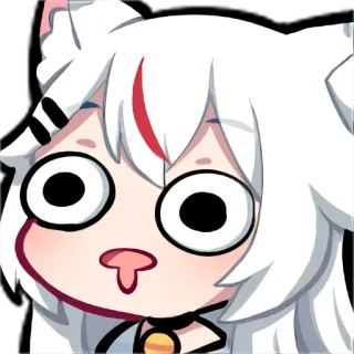 🤪 Anime, Katzenmädchen, überrascht, süß, Cartoon telegram sticker