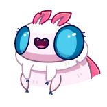 😈 mignon, animal, rose, monstre, dessin animé whatsapp sticker