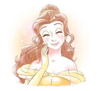 😊 Belle Beauty and the Beast princess, disney, cartoon, belle, beauty and the beast telegram sticker