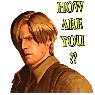 😚 HOW ARE YOU ?? pytanie, mężczyzna, powitanie whatsapp sticker