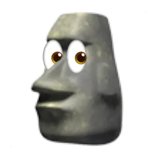 👀 Moai, Tượng, Biểu tượng cảm xúc, Đảo Phục Sinh, Vui nhộn telegram sticker