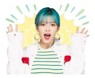 😱 kpop, garota, animada, feliz, celebração whatsapp sticker