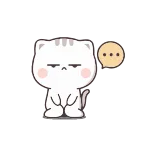 😑 ... gato, lindo, pensando, ..., puntos telegram sticker