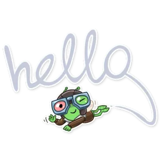 👋 hello saudação, olá, amigável, personagem, animação, fofo telegram sticker