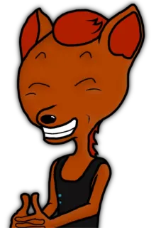 😁 Tier, Cartoon, Figur, lächelnd, lustig, anthropomorph telegram sticker