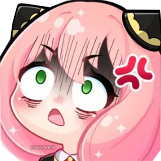 😨 Anya Forger Spy x Family Anime, Sticker, Cartoon, Spy x Family, Anya, Anya Forger telegram sticker